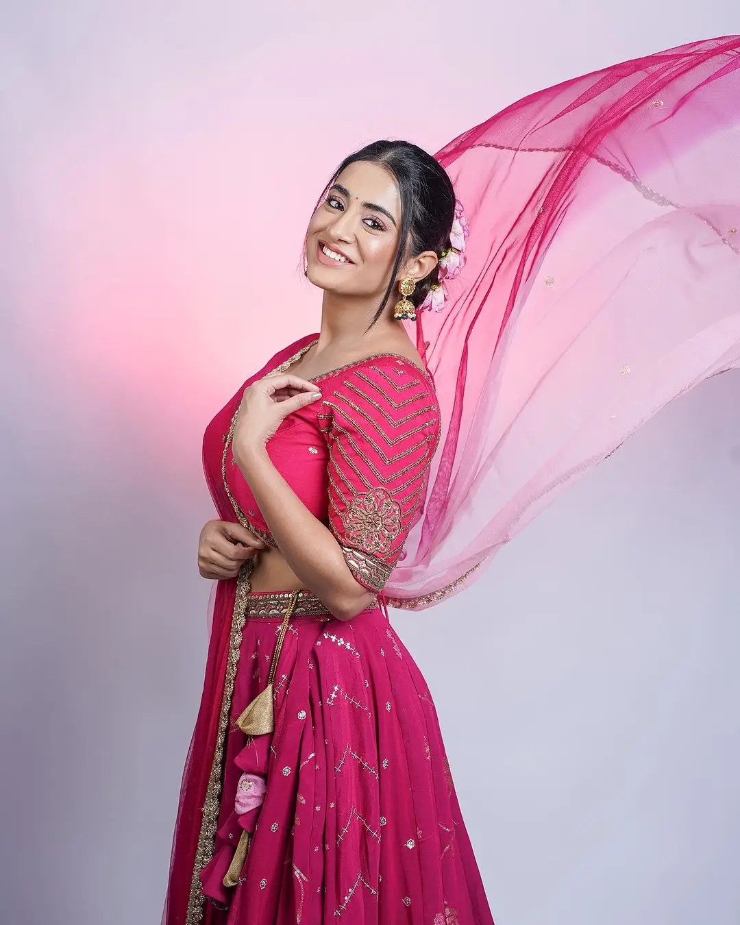 Tollywood Actress Rashi Singh in Pink Lehenga Choli